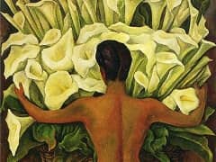 Nude with Calla Lilies by Diego Rivera