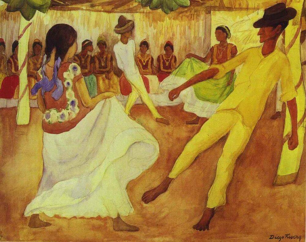 Baile en Tehauntepec by Diego Rivera