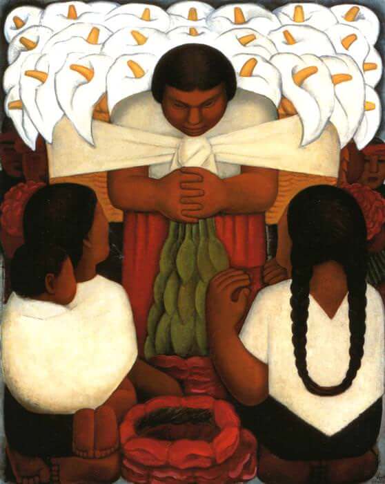 Flower Festival: Feast of Santa Anita, 1931 by Diego Rivera